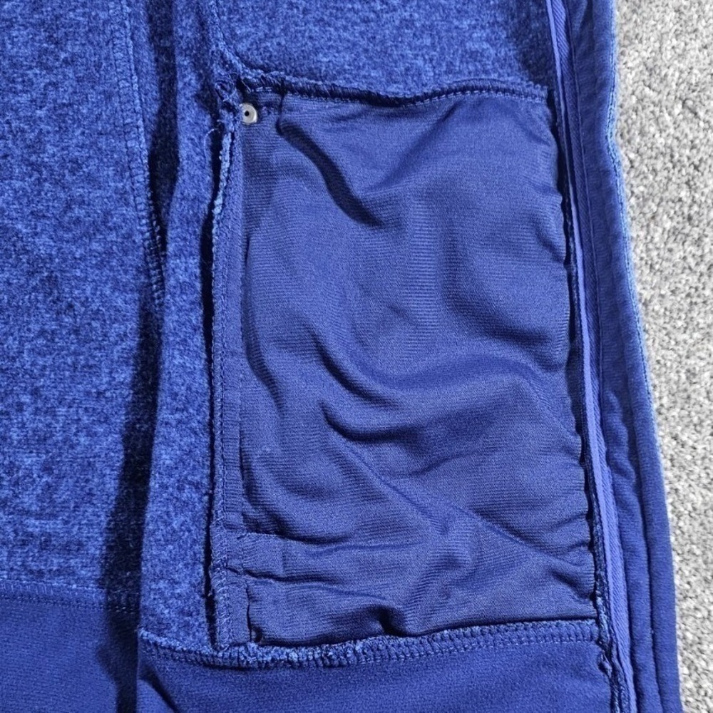 Avalanche Full Zip Sweater Jacket Womens Large Blue Marled Fleece Funnel Neck - Picture 14 of 15